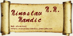 Ninoslav Mandić vizit kartica